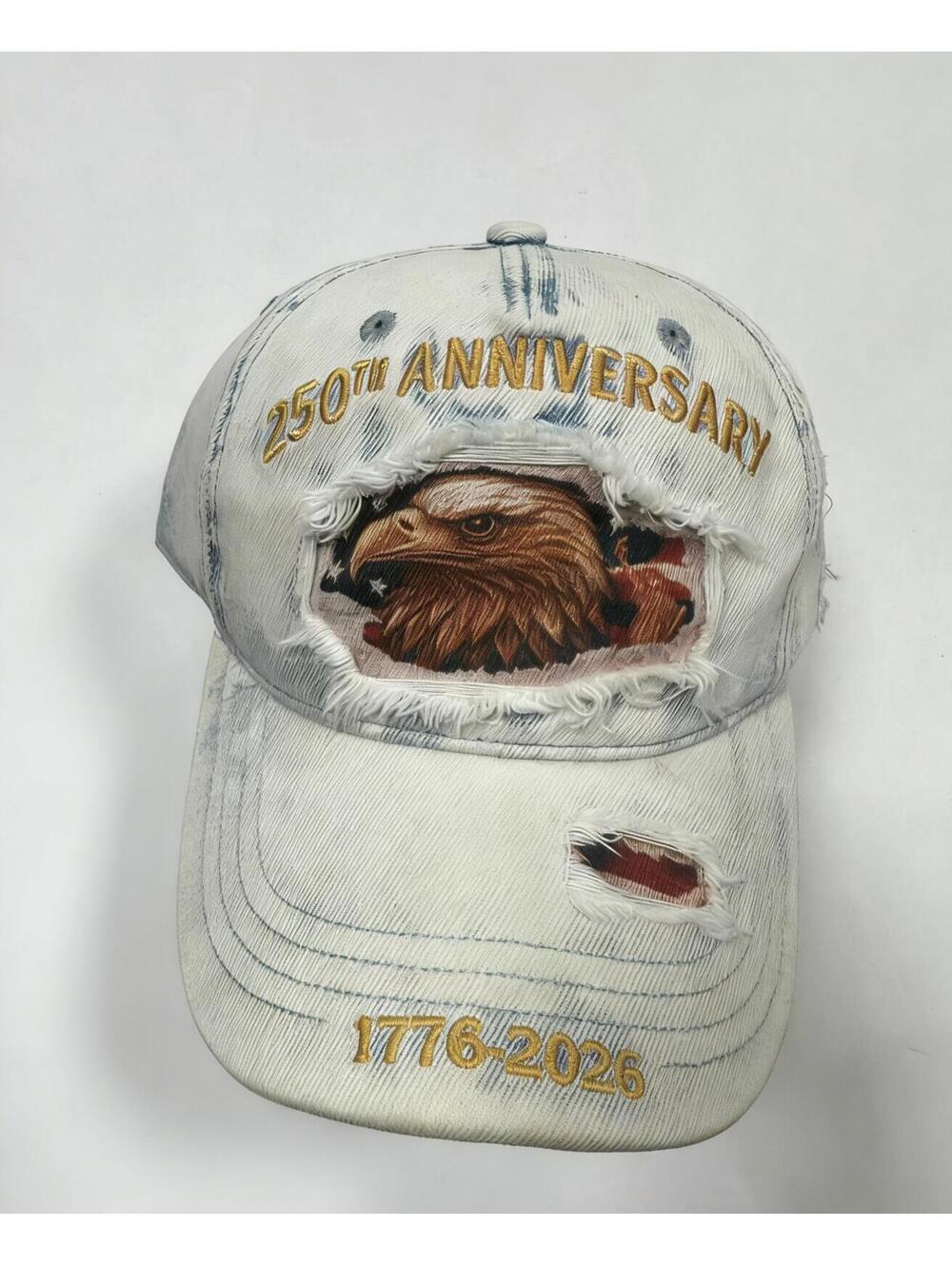 250th Anniversary USA Flag Embroidered Baseball Cap